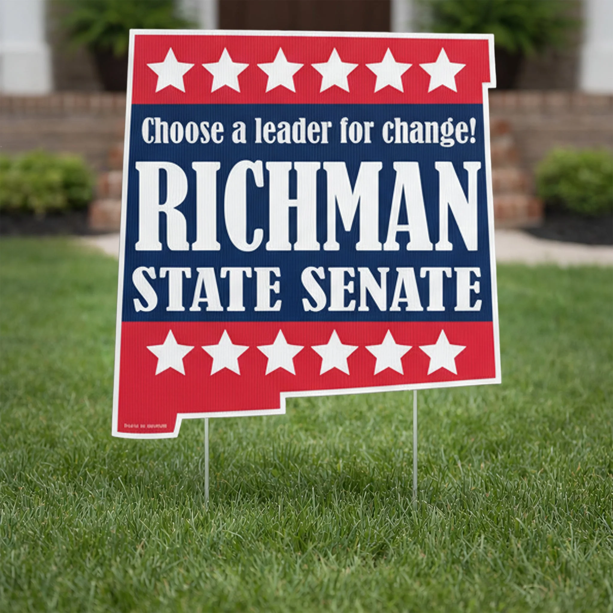 Custom - New Mexico - State Shaped Yard Sign