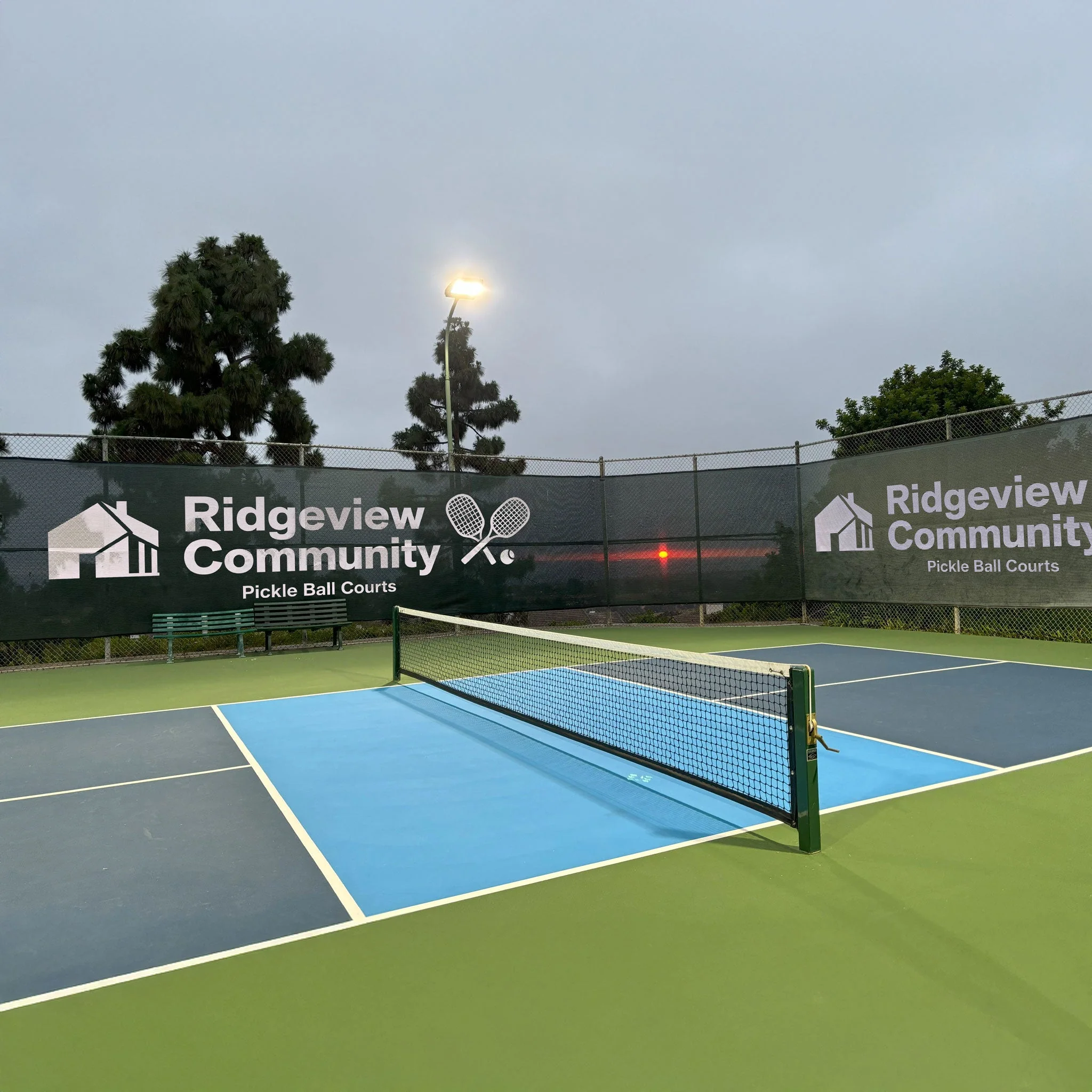 Custom Pickleball Mesh Windscreen Banner – Personalized Fence Wrap with Logo | Wind-Permeable