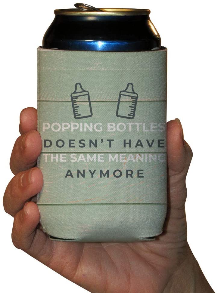 Custom Popping Bottles Baby Shower Can Cooler - Image 2