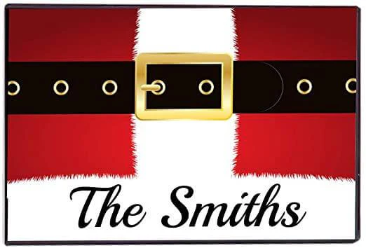 Personalized Santa Suit Christmas Doormat - Image 3