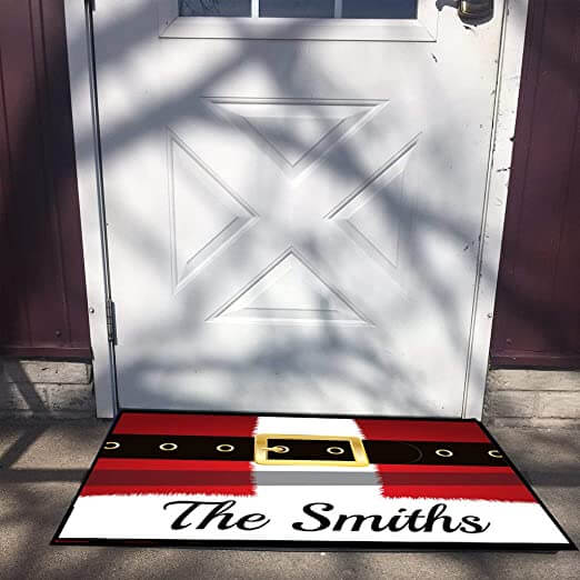 Personalized Santa Suit Christmas Doormat - Image 4