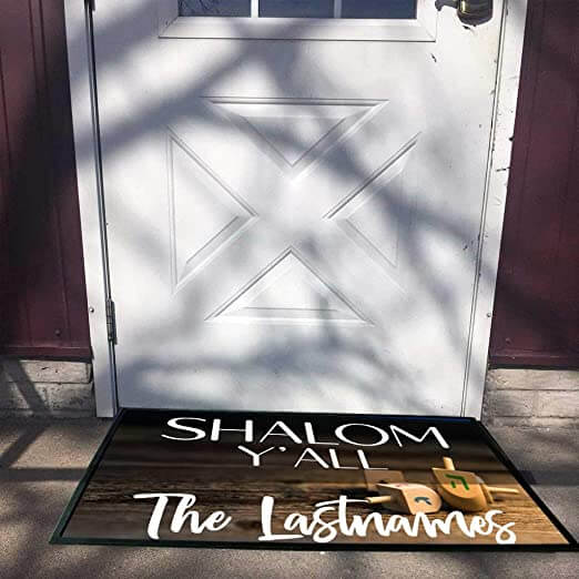 Custom Shalom Y'all Doormat - Image 3