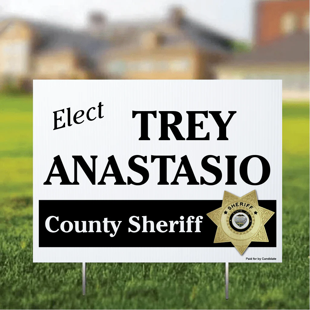 Custom Sheriff 18"x24" Yard Signs - Image 3