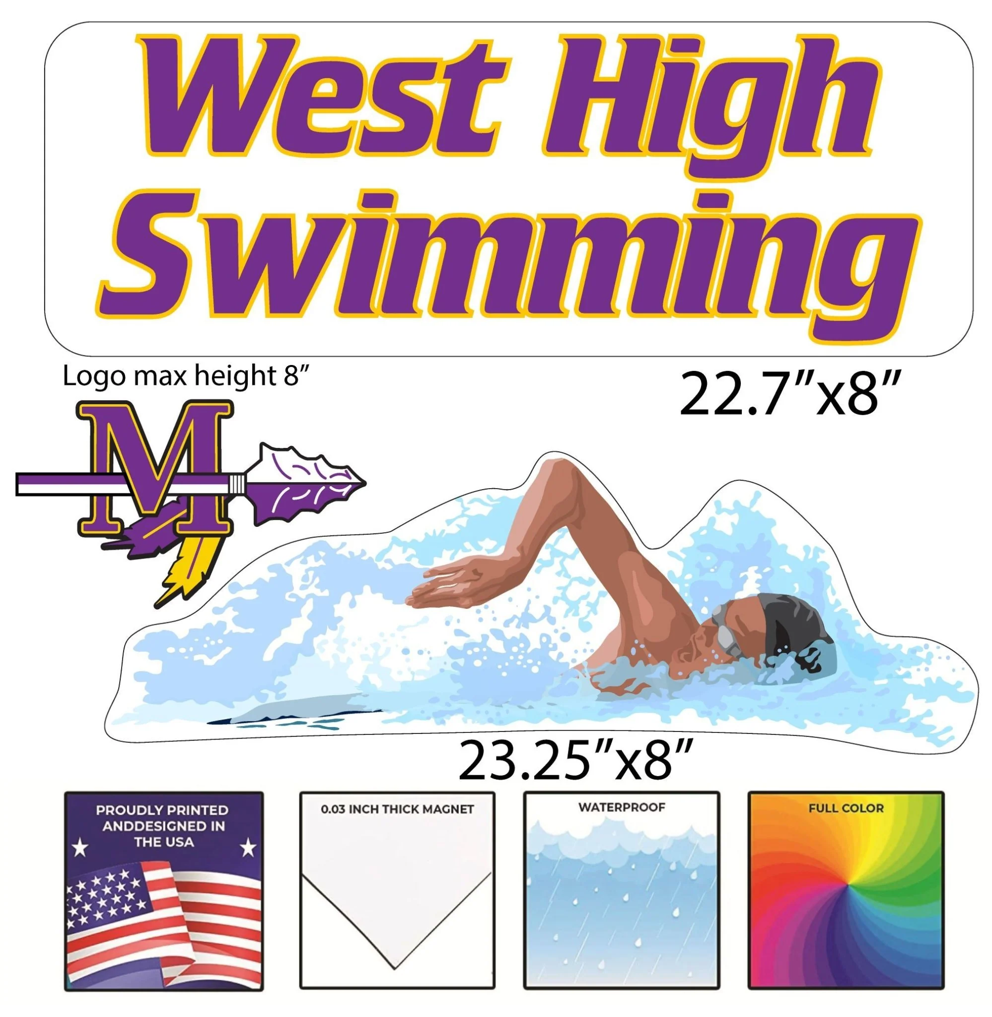 Custom Swim Team Garage Door Magnets - Image 4