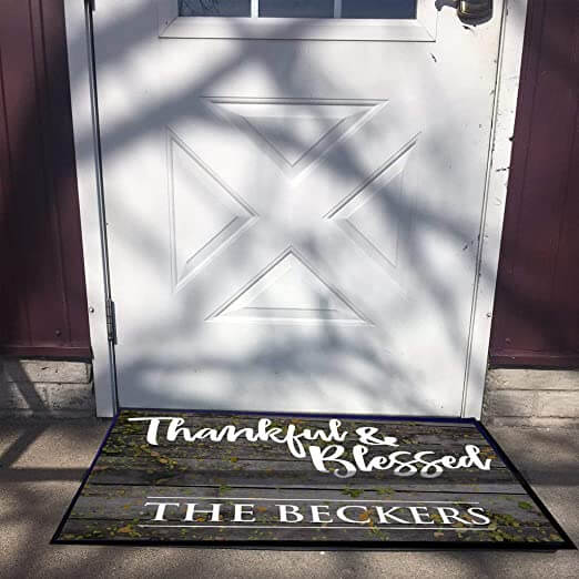 Custom Thankful & Blessed Doormat - Image 3