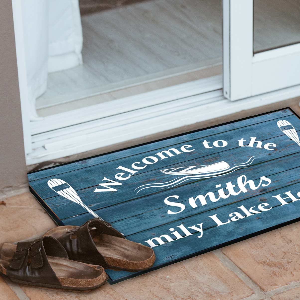 Personalized Family Lakehouse Doormat | Welcome to the Family - Image 2