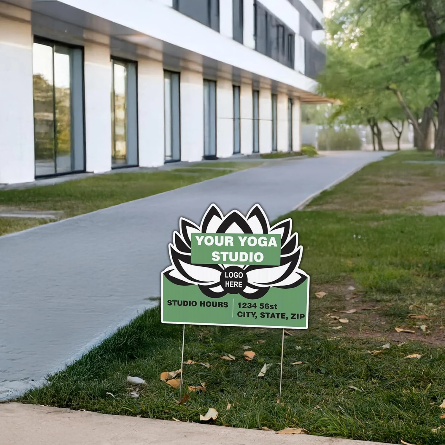 Custom Yoga Studio Yard Signs | 10-Pack | 20 EZ Stakes Included - Image 2