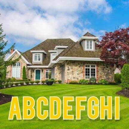 18" Bebas Alphabet Yard Card Letters Pack of 3 Sets - Image 5