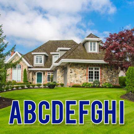 18" Bebas Alphabet Yard Card Letters Pack of 3 Sets - Image 7