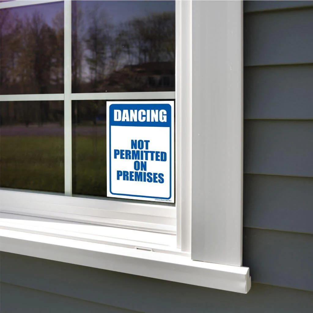 Dancing Not Permitted on Premises Sign or Sticker - Image 6
