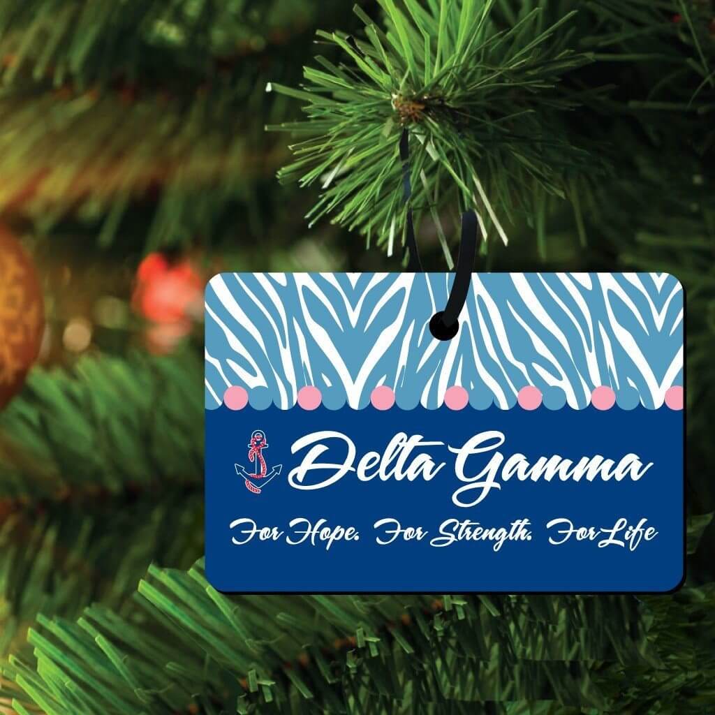 Delta Gamma Rectangle Ornament Set of 3