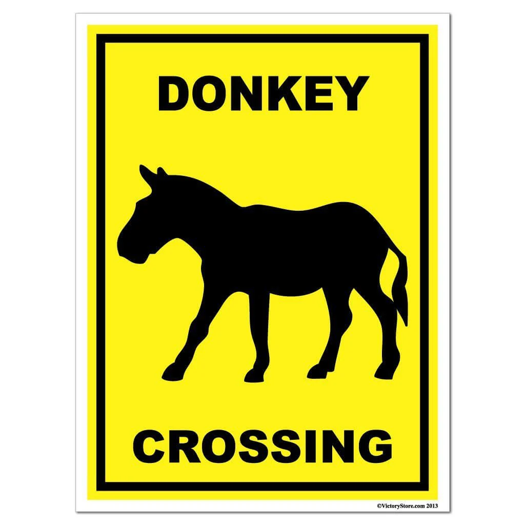 Donkey Crossing Sign or Sticker - Image 4