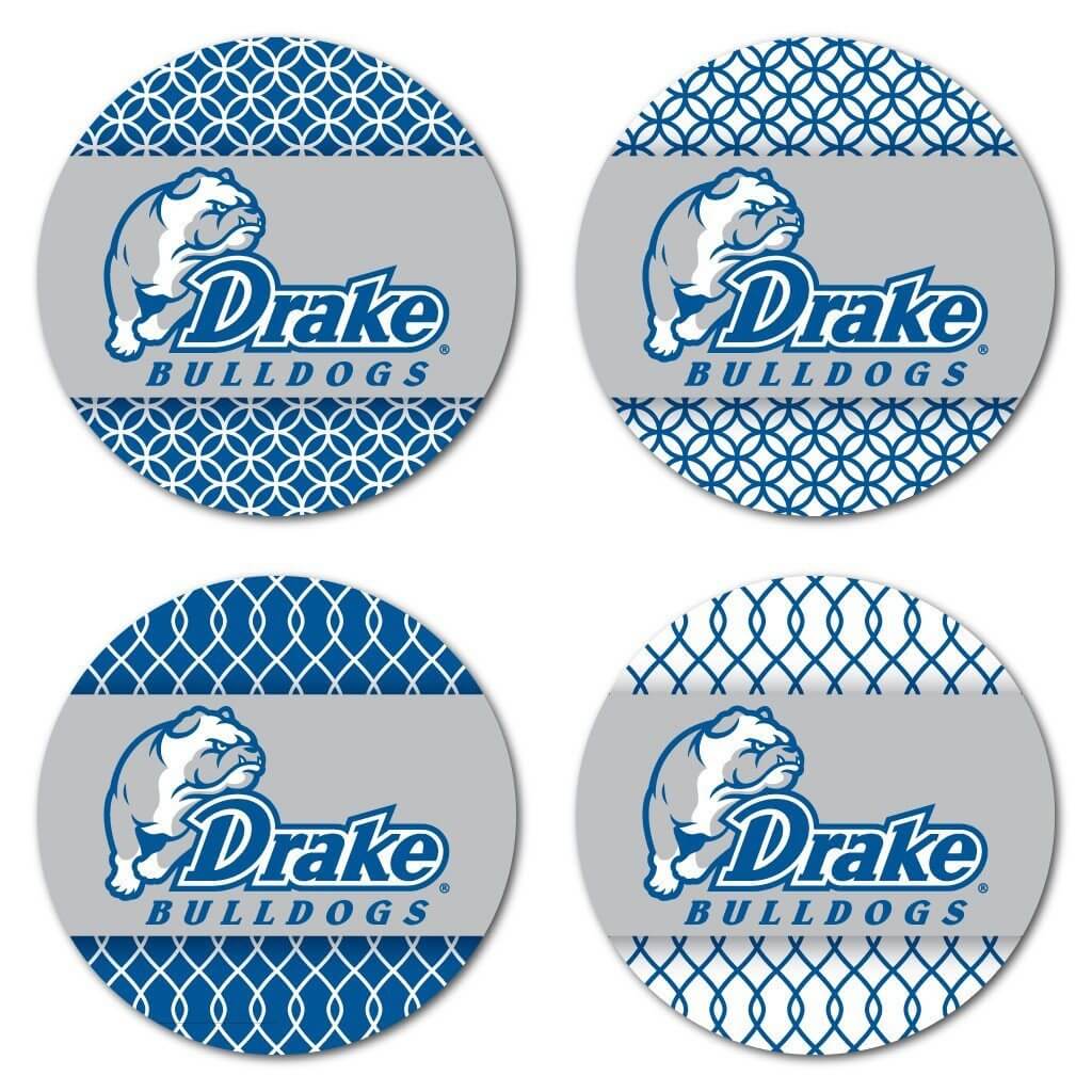 Drake University Patterned Coaster Set of 4