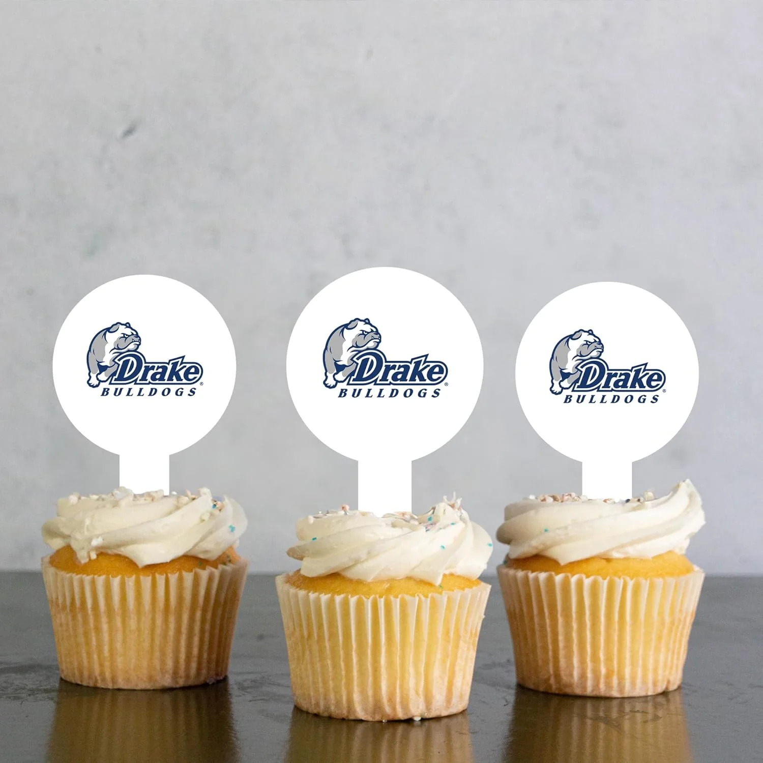 Drake University Cupcake Toppers Officially Licensed - Solid Plastic - Image 3