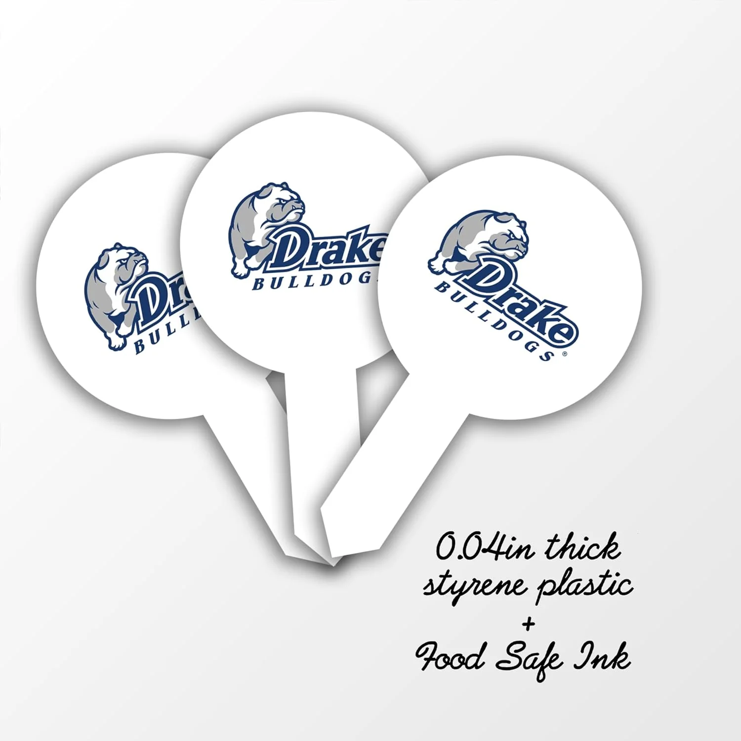 Drake University Cupcake Toppers Officially Licensed - Solid Plastic - Image 8
