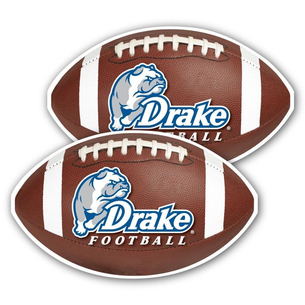 Drake University Football Window Decal Set of 2 - Image 2