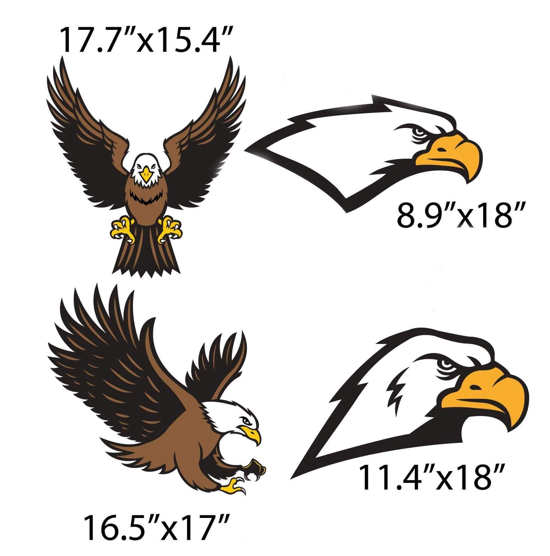 Small Eagle Mascot Yard Sign Accessory Set - Image 2