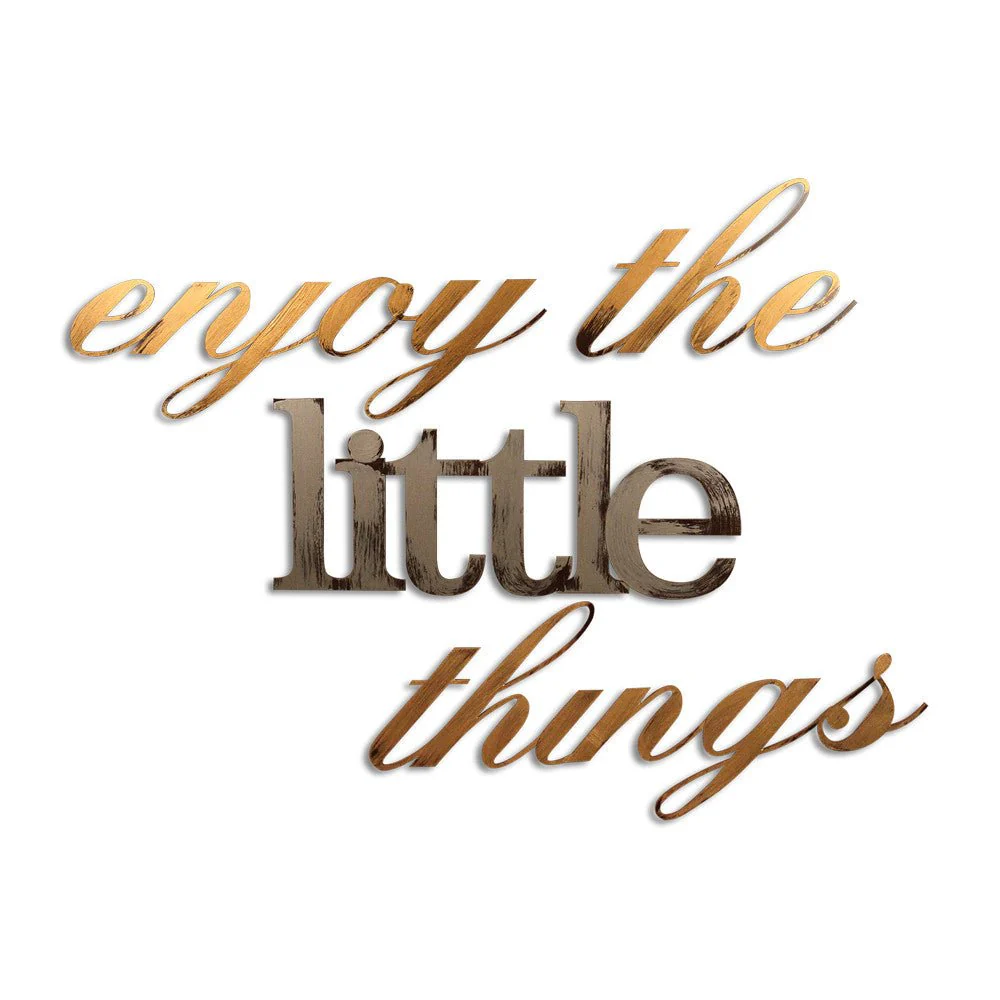 Hand Painted 'enjoy the little things' Wall Sign - Image 2