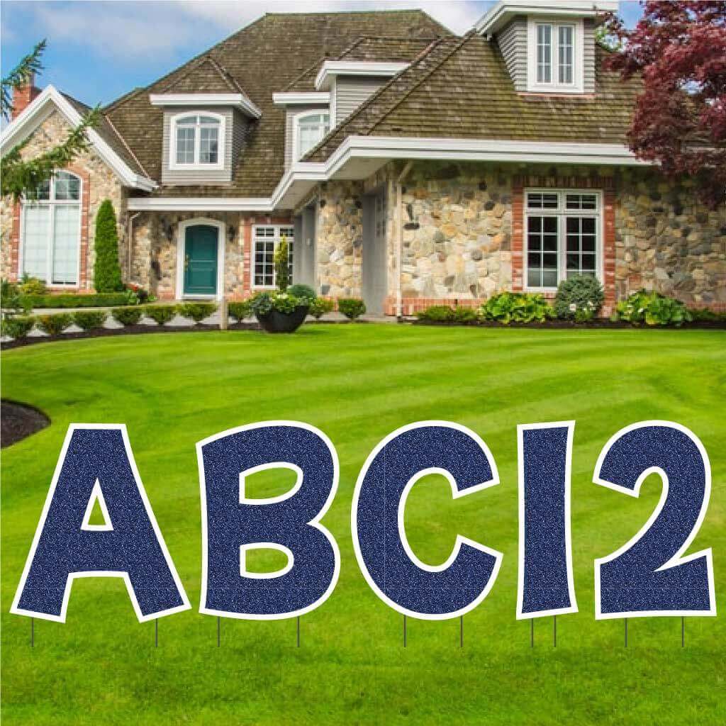 Faux Glitter 22.75" KG The Last Time Alphabet & Number Set Yard Decoration Set - 36 pc set - Image 4
