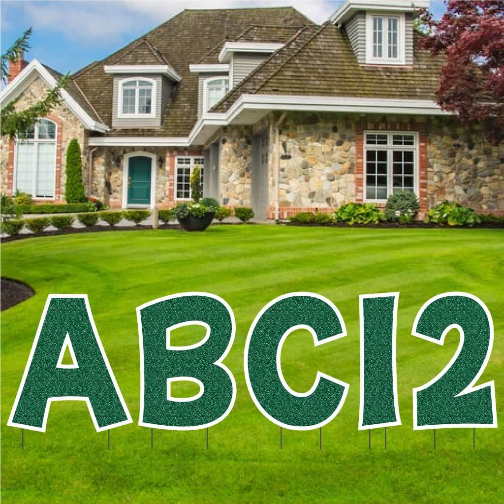 Faux Glitter 22.75" KG The Last Time Alphabet & Number Set Yard Decoration Set - 36 pc set - Image 6