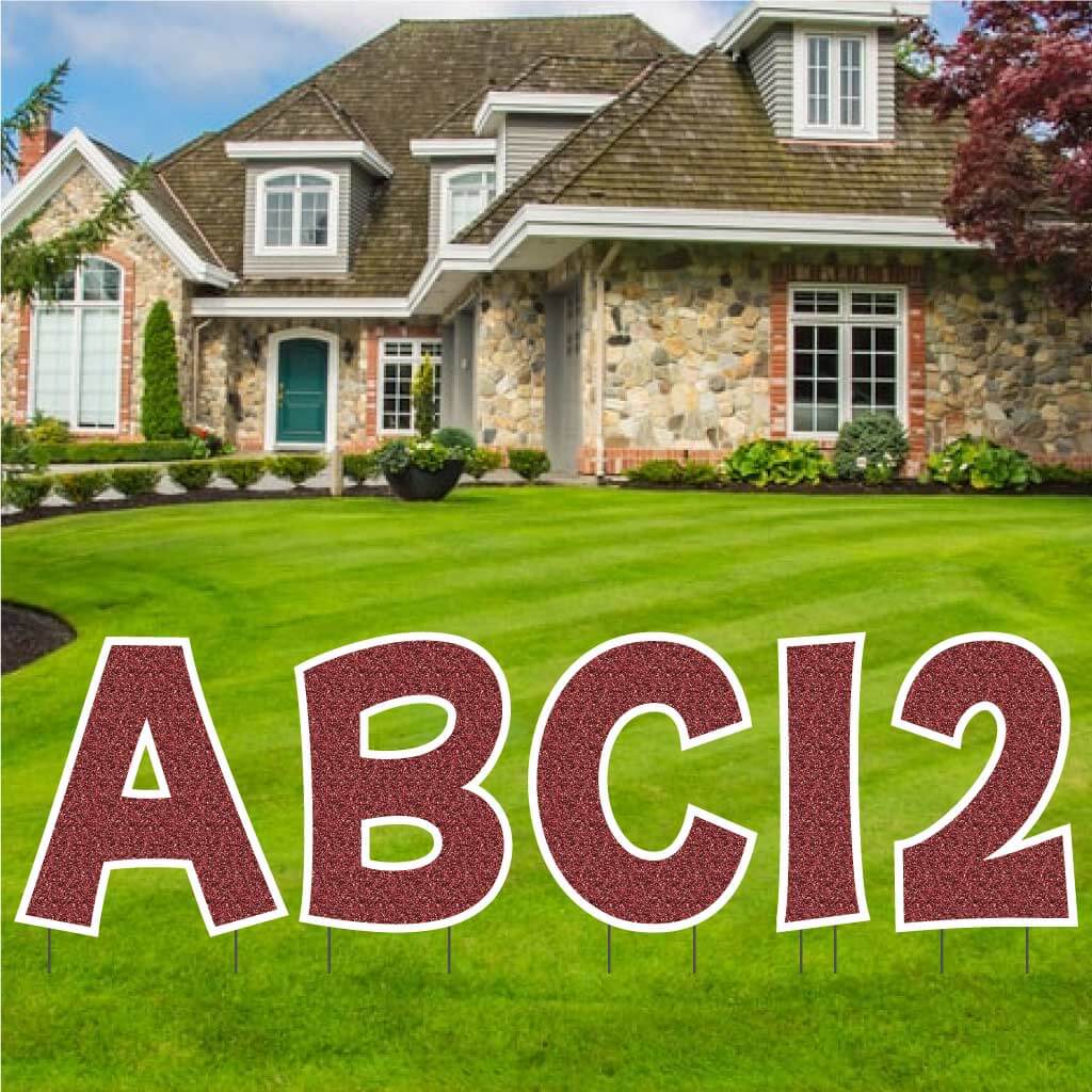Faux Glitter 22.75" KG The Last Time Alphabet & Number Set Yard Decoration Set - 36 pc set - Image 7