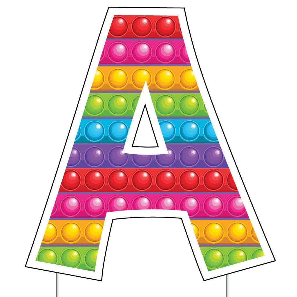 Fidget Popper 22.75" KG The Last Time Alphabet Yard Decoration Set - 26 pc set - Image 2