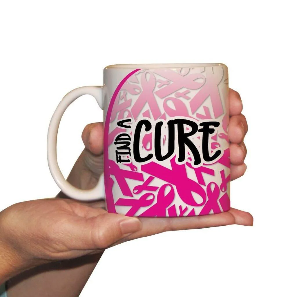 Find a Cure Breast Cancer Coffee Mug - Image 3