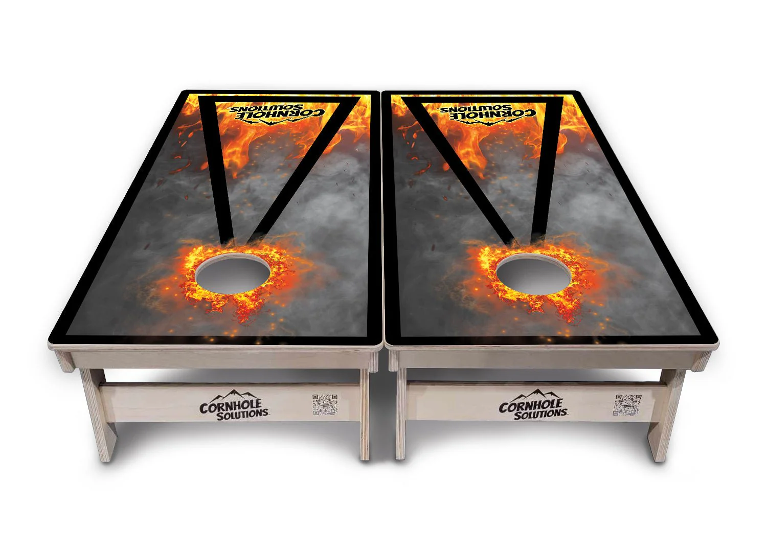 Fire Triangle CS Logo Cornhole Boards - Professional Tournament Series - Image 2