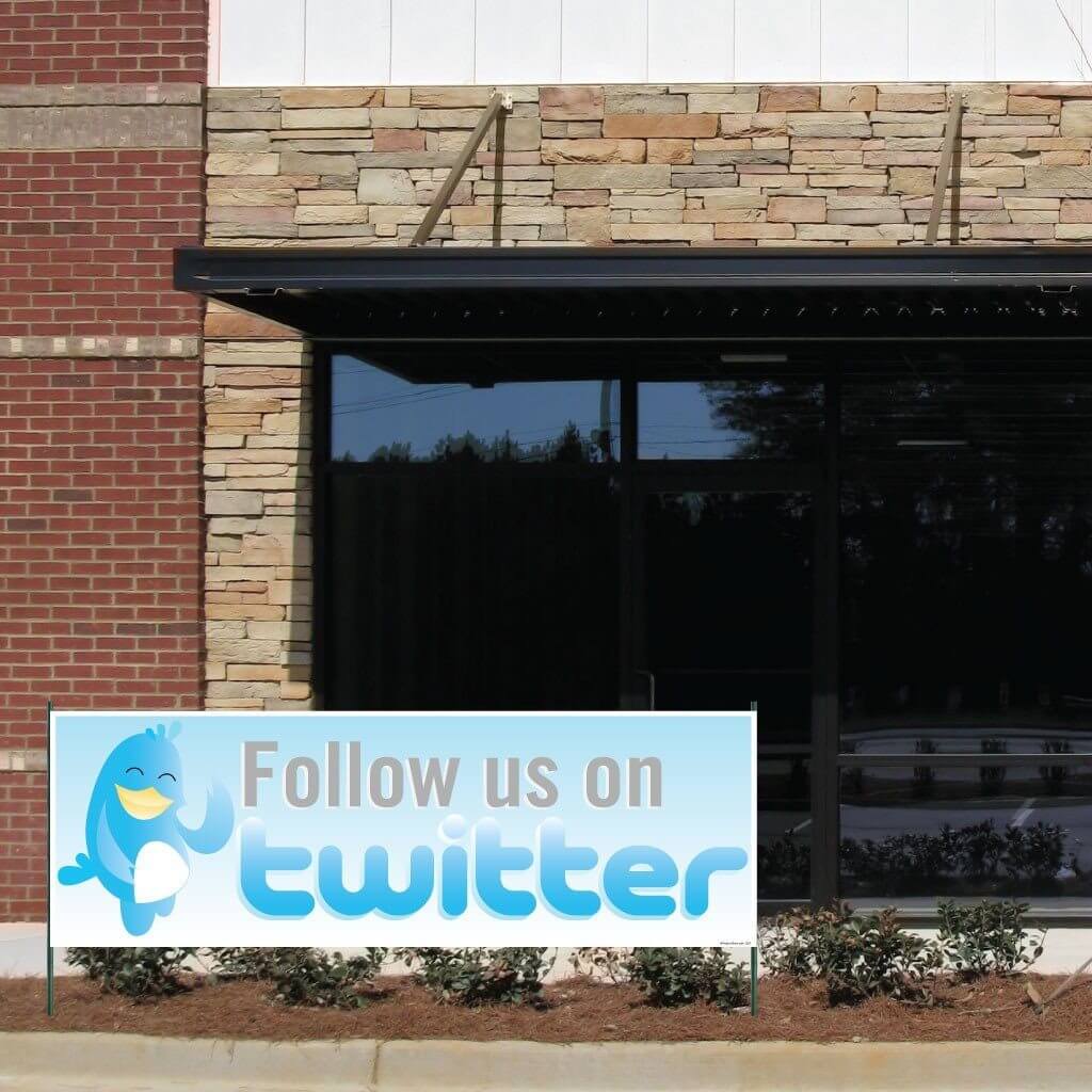 Follow Us On Twitter Vinyl Banner - Image 3
