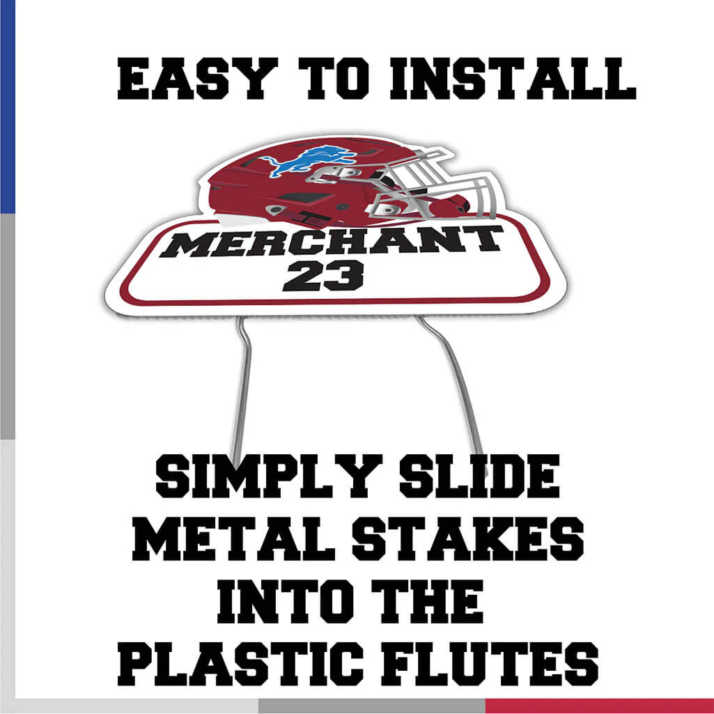 22" Football Helmet Shaped Yard Sign - Image 4