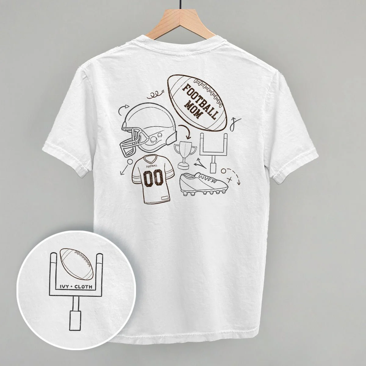 Football Mom Doodle (Back Print) - Image 3