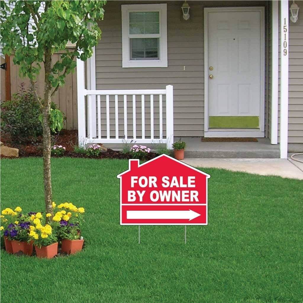 For Sale By Owner Yard Sign – House Shaped FSBO Real Estate Lawn Sign with Stakes | Double-Sided Outdoor Sign - Image 10