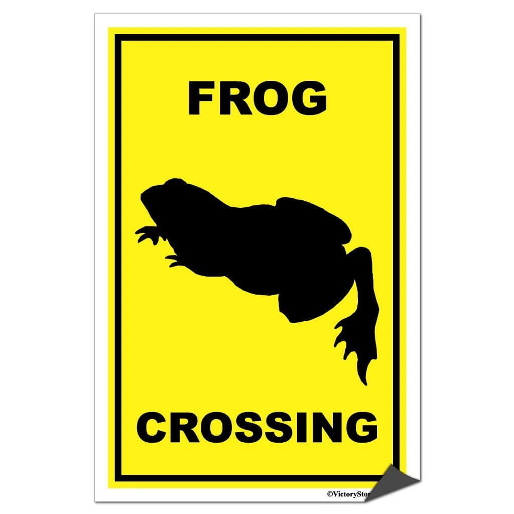 Frog Crossing Sign or Sticker - Image 7