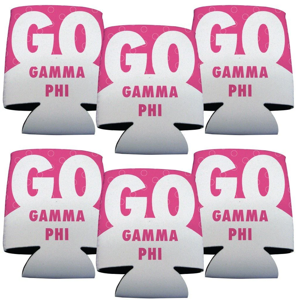 Go Gamma Phi CirclesCan Cooler Set