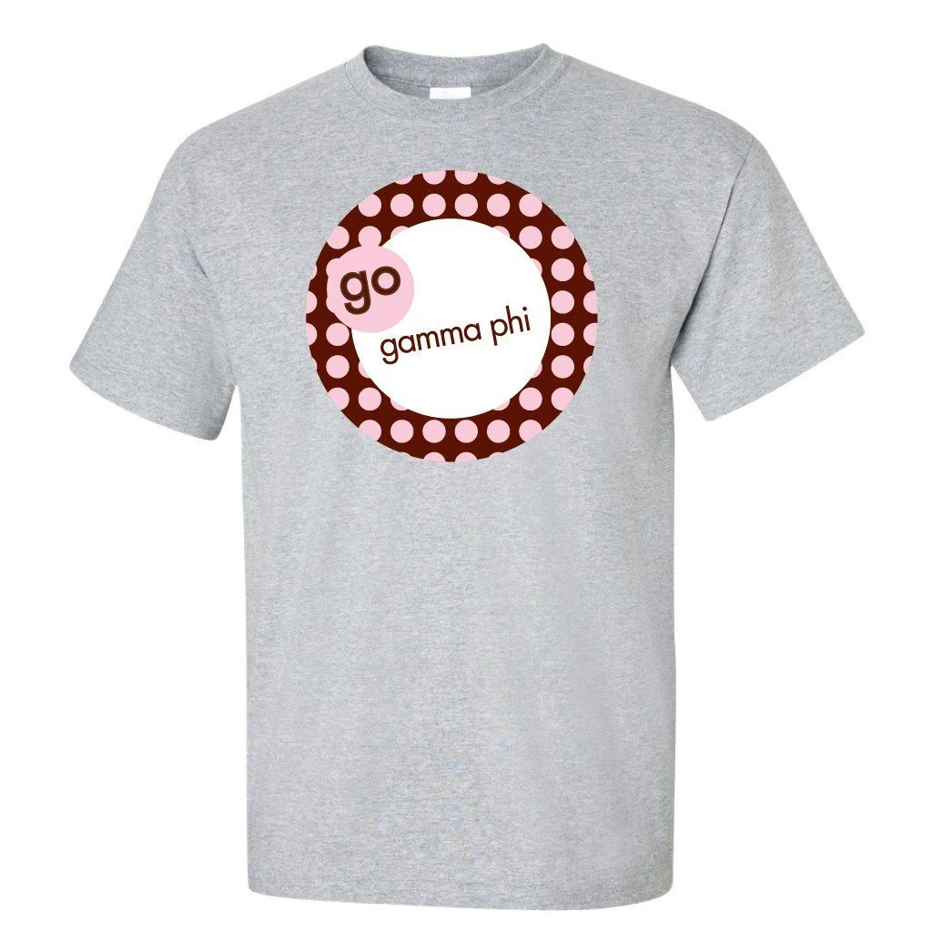 Go Gamma Phi Beta Polka Dot T-Shirt - Image 2