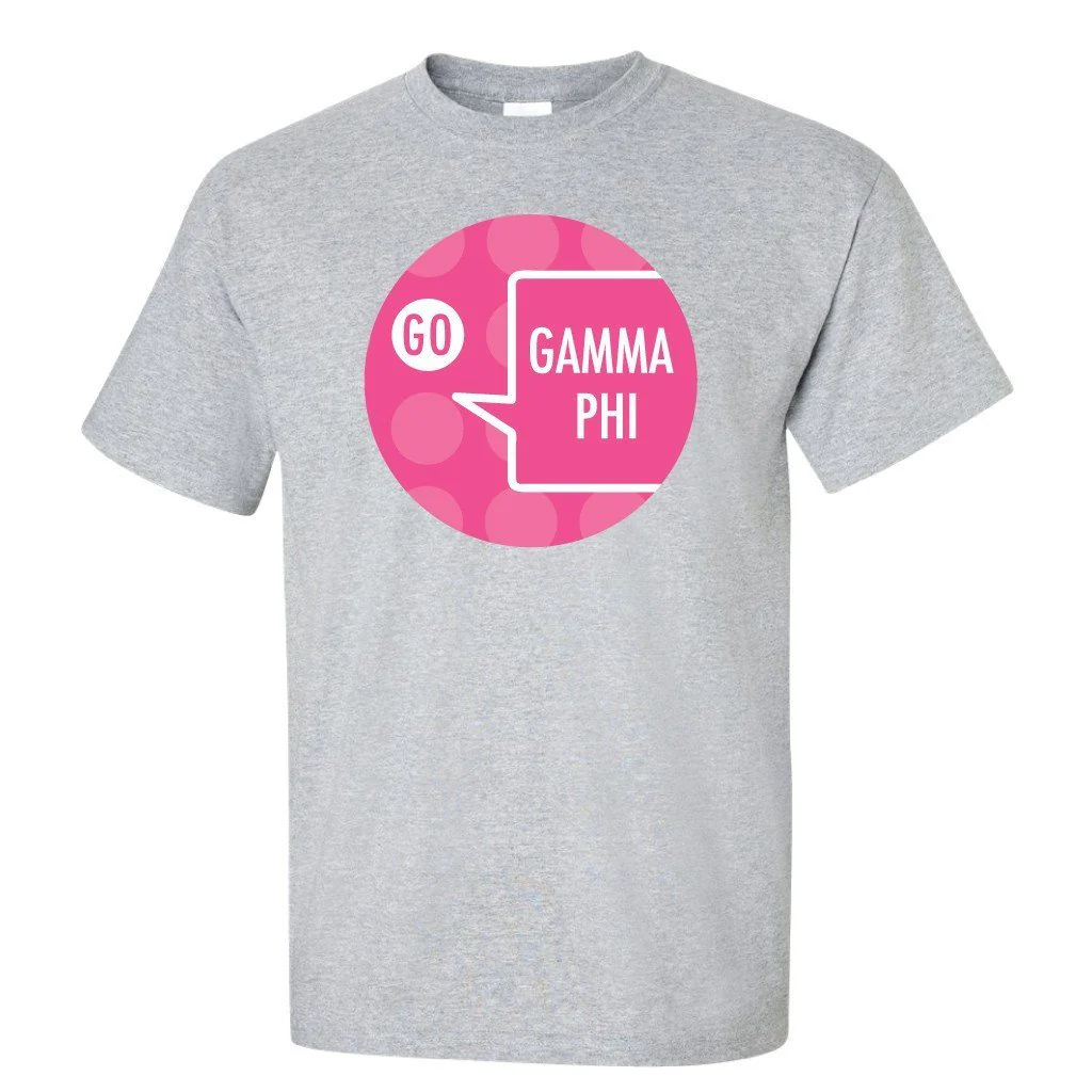 Go Gamma Phi Beta Speech Bubble T-Shirt - Image 2