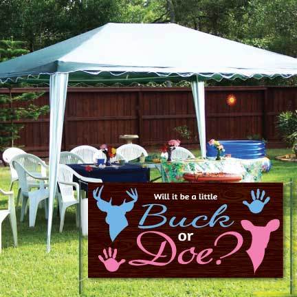 Buck or Doe Gender Reveal Banner
