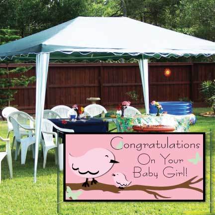 Congratulations On Your Baby Girl Vinyl Banner