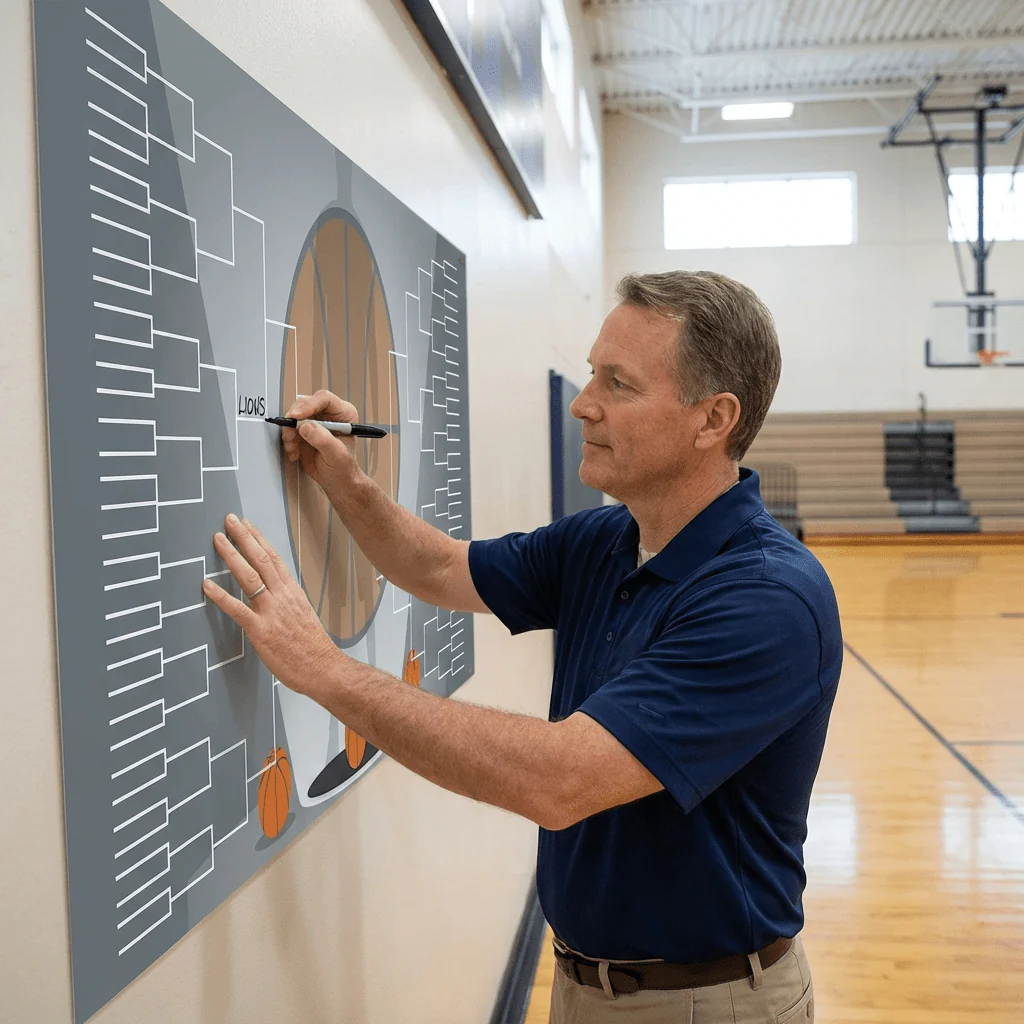 72"x36" Giant Basketball Tournament Bracket Sign - Image 3