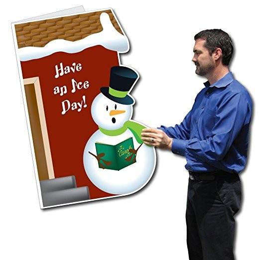 Jumbo Greeting Cards: Giant Christmas Card Snowman with Envelope