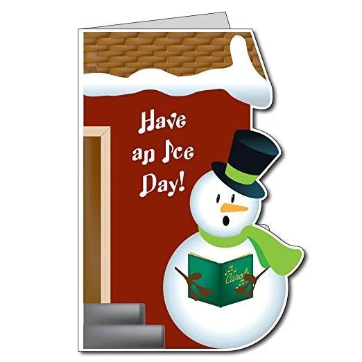 Jumbo Greeting Cards: Giant Christmas Card Snowman with Envelope - Image 2