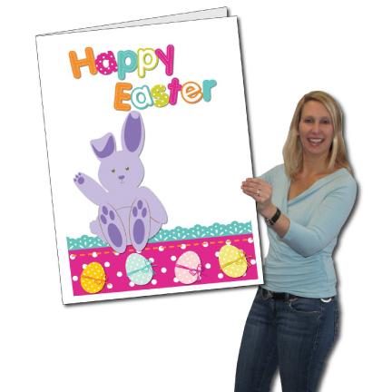 2'x3' Giant Colorful Happy Easter Greeting Card