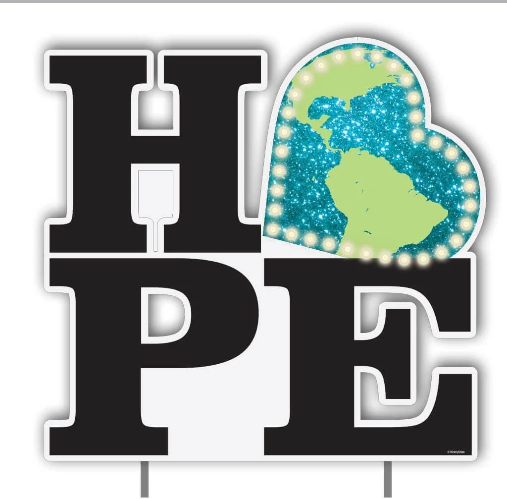 Giant Lighted HOPE Yard Decoration Sign - Image 2