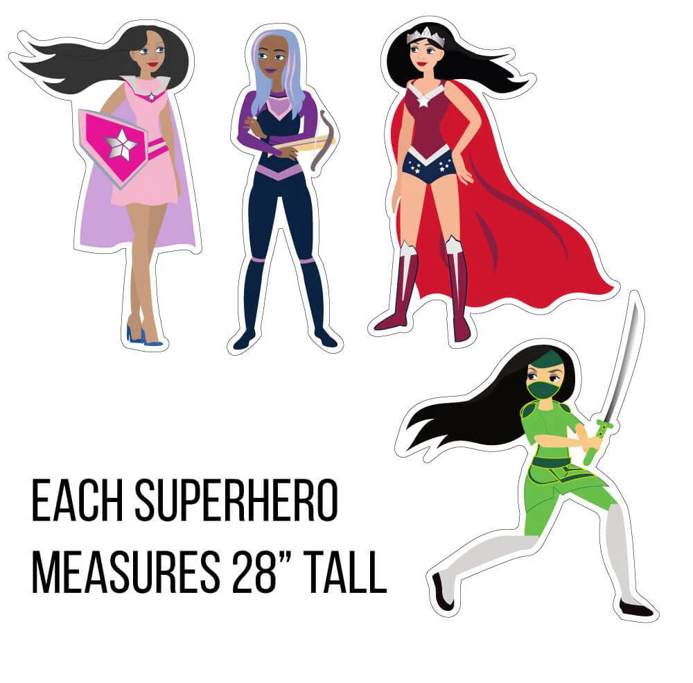 Girl Superhero Yard Greeting Accessories - 11 pc set - Image 2