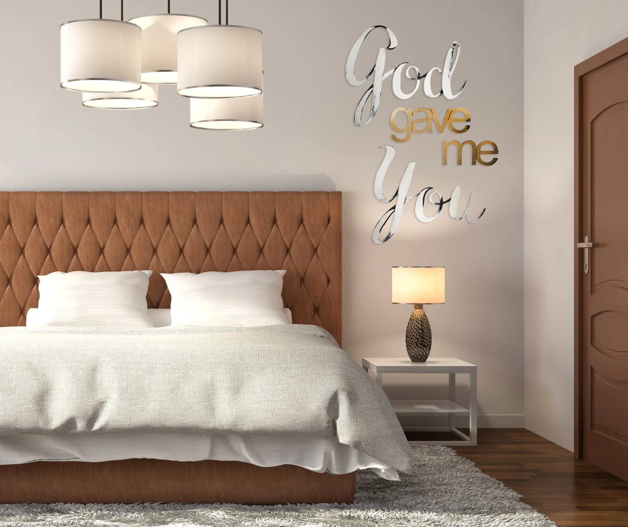 Hand Painted God Gave Me You Wall Quote - Image 3