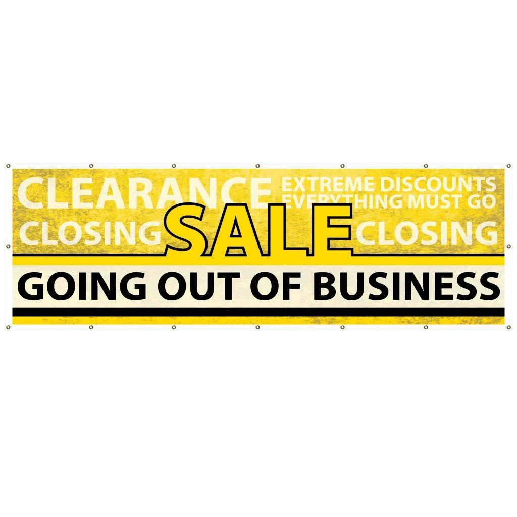 Going Out of Business Vinyl Banner - Image 2