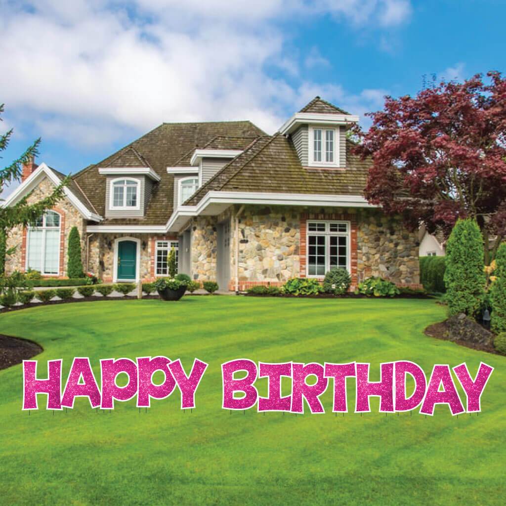 18" KG The Last Time Happy Birthday Sparkle  Yard Greeting -13 pc set - Image 14