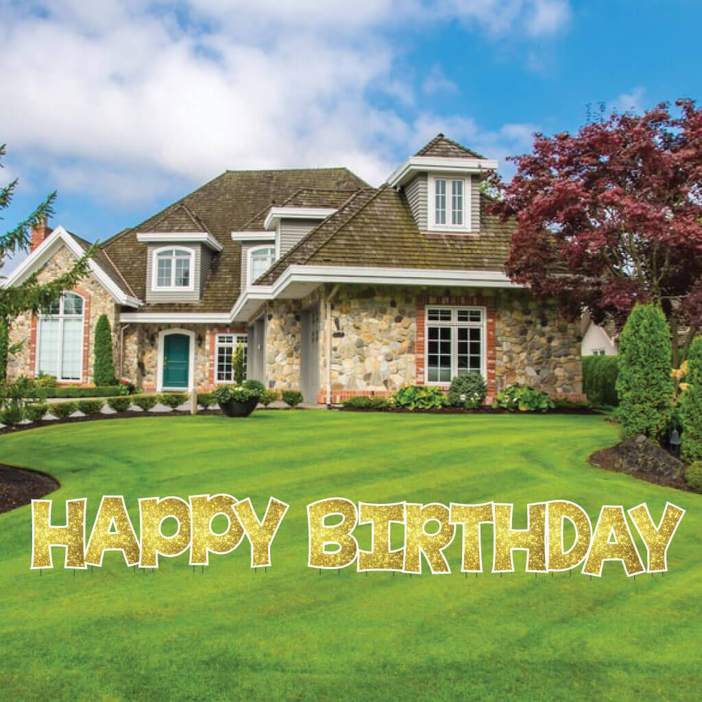 18" KG The Last Time Happy Birthday Sparkle  Yard Greeting -13 pc set - Image 21