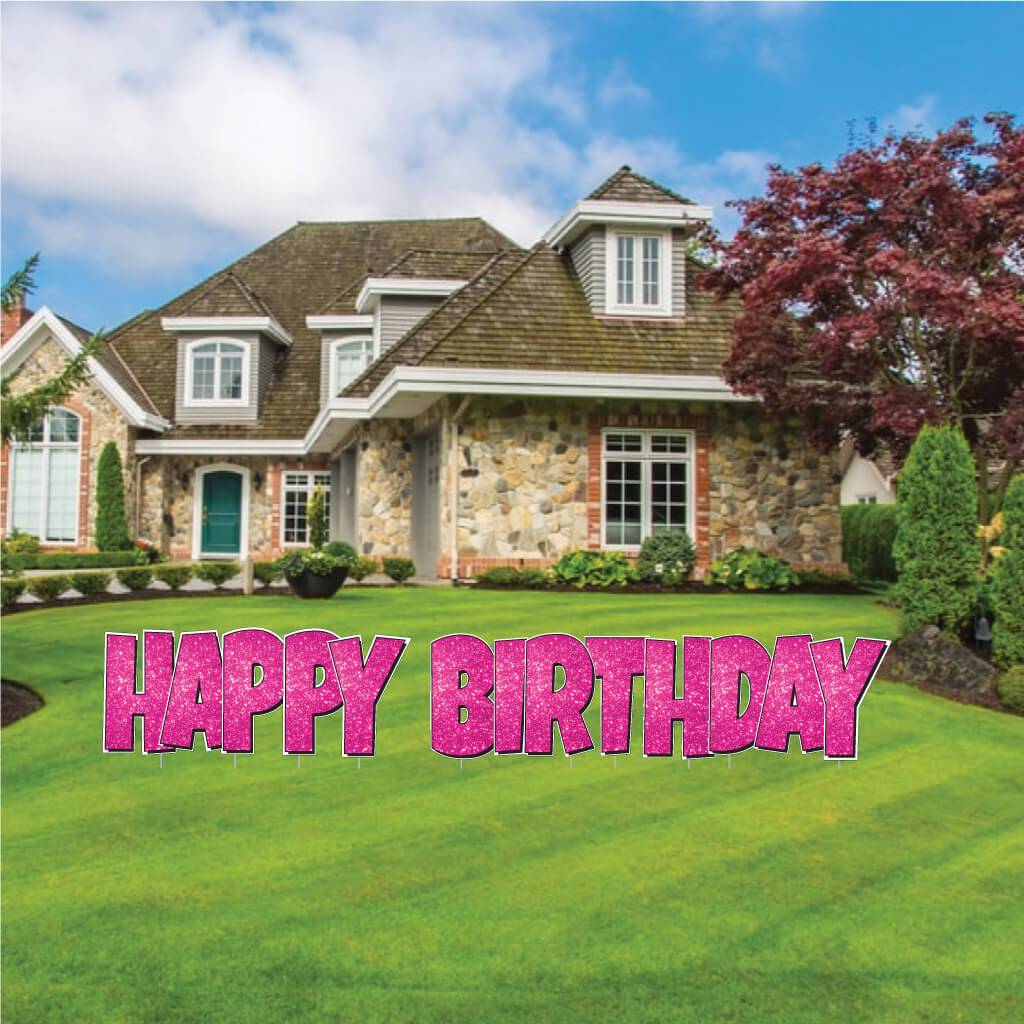 Luckiest Guy Happy Birthday Sparkle Yard Card - 5 pc Set - Image 15