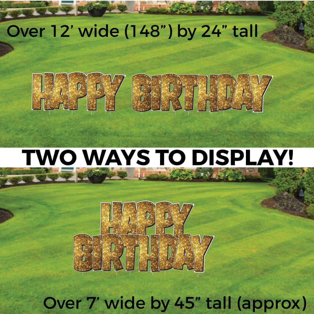 Luckiest Guy Happy Birthday Sparkle Yard Card - 5 pc Set - Image 3